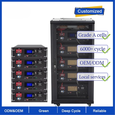 LiFePO4 Lithium Battery Waterproof 48V 51.2V 100Ah 150Ah 200Ah Lithium Battery Packs