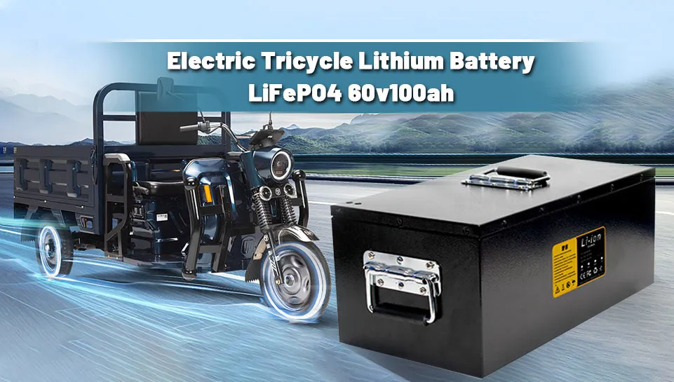 Electric Tricycle Lithium Battery LiFePO4 60v100ah Solution
